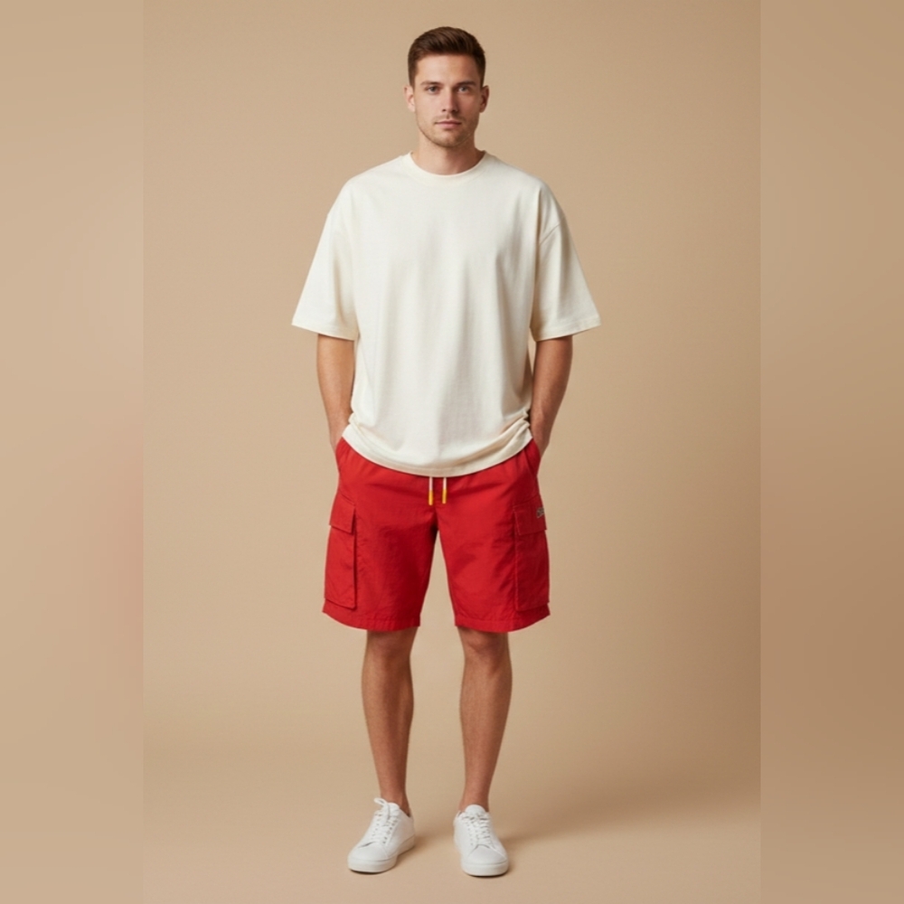 $74 Agtawh St Moritz Mens Cargo Pocket Woven Shorts